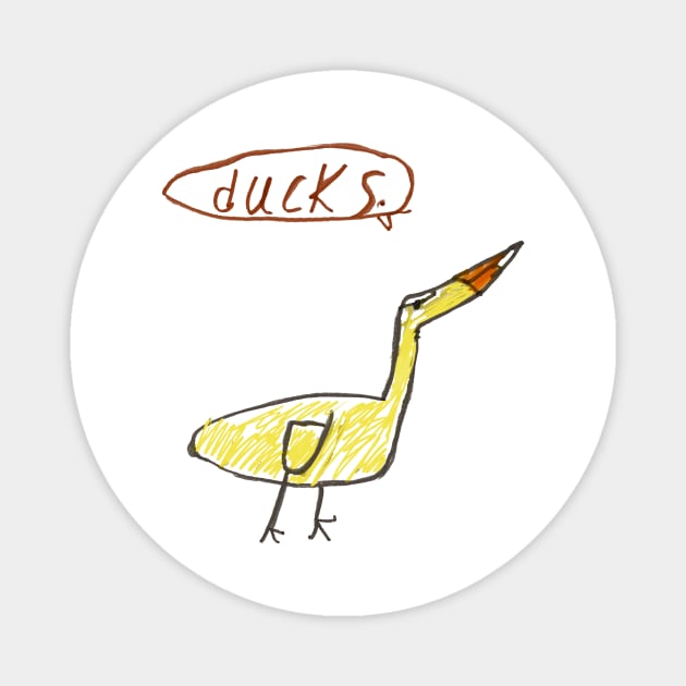 kids art ducks Magnet by pimkie